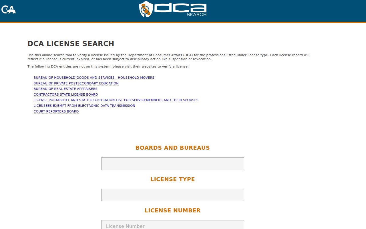 Pacifica people directories California professional license search