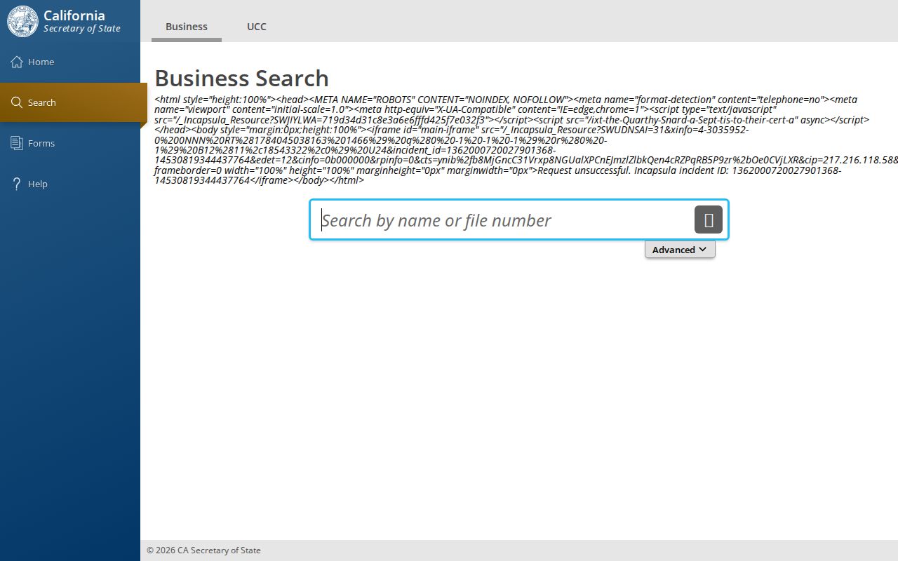 Pacifica public records search in California bizfile Online
